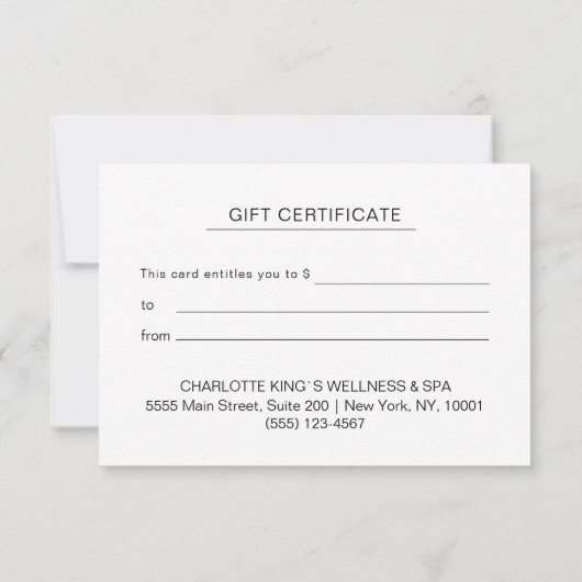 GLITTER BUSINESS CERTIFICAAT, cadeau voor u (Achterkant)