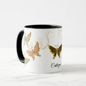 Glitter Butterflies en sterren Mok (Voorkant links)