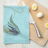 Glitter Butterflies Theedoek (Quarter Fold)