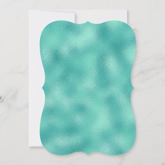 Glitter Butterfly Blauwgroen & Roze Bloemen Verjaa Kaart (Achterkant)