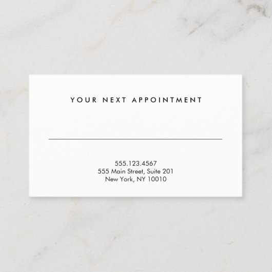 Glitter Butterfly Holographic Salon Appointment Afsprakenkaartje (Achterkant)