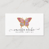 Glitter Butterfly Logo Visitekaartje (Voorkant)