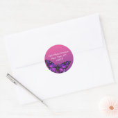 Glitter Butterfly Return Address Sticker (Envelop)