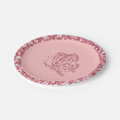 GLITTER Butterfly | roze baby Papieren Bordje (Gekanteld)