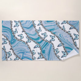 Glitter Butterfly Strandlaken