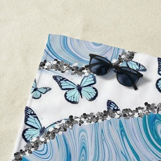 Glitter Butterfly Strandlaken (In situ)