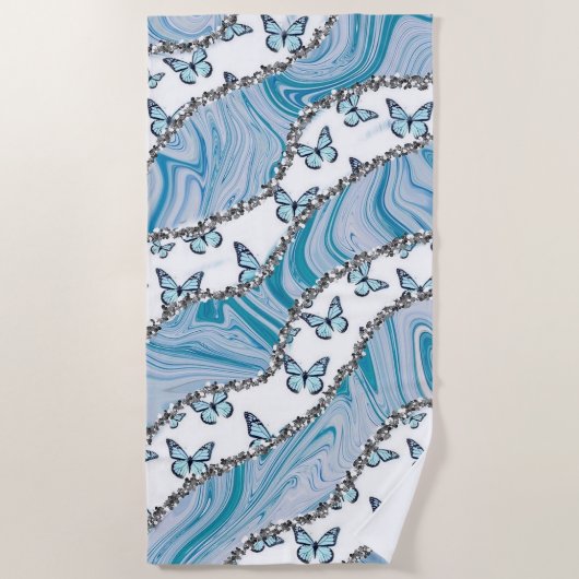 Glitter Butterfly Strandlaken (Voorkant)