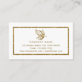 Glitter Butterfly Visitekaartje (Achterkant)