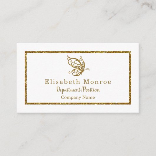 Glitter Butterfly Visitekaartje (Voorkant)