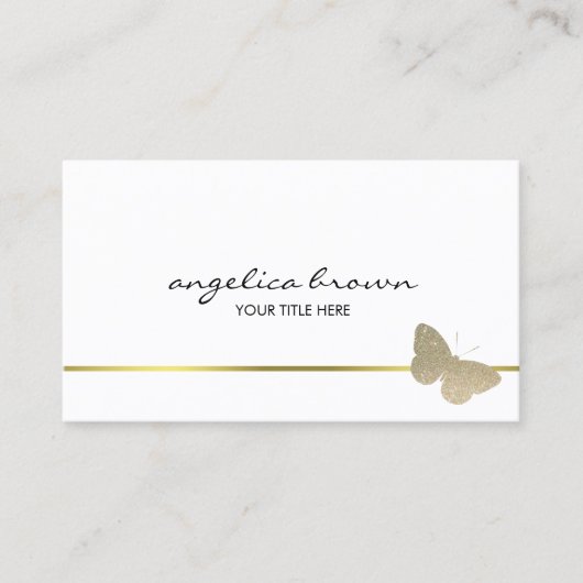 Glitter Butterfly Visitekaartje (Voorkant)