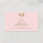 Glitter Butterfly Wings Decor Goud Visitekaartje (Achterkant)