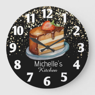 Glitter Cake Baker Gepersonaliseerde banketbakker Grote Klok
