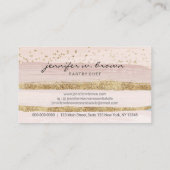 Glitter Cake Floral Blush Blue Visitekaartje (Achterkant)