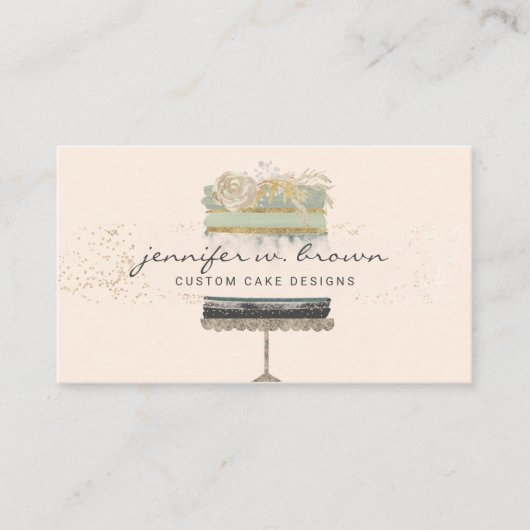Glitter Cake Visitekaartje (Voorkant)