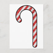 Glitter Candy Cane Briefkaart (Voorkant)