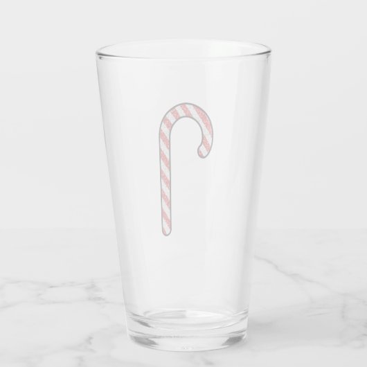 Glitter Candy Cane Glas (Achterkant)
