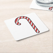 Glitter Candy Cane Kartonnen Onderzetters (Schuin)