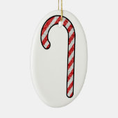 Glitter Candy Cane Keramisch Ornament (Rechts)
