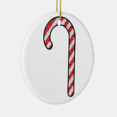 Glitter Candy Cane Keramisch Ornament (Rechts)