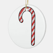 Glitter Candy Cane Keramisch Ornament (Links)