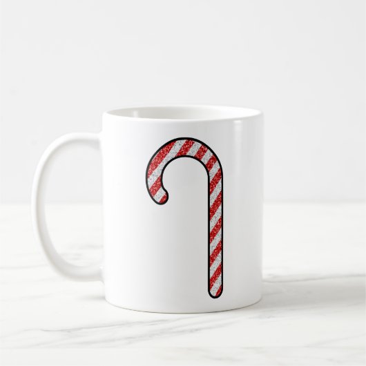 Glitter Candy Cane Koffiemok (Links)