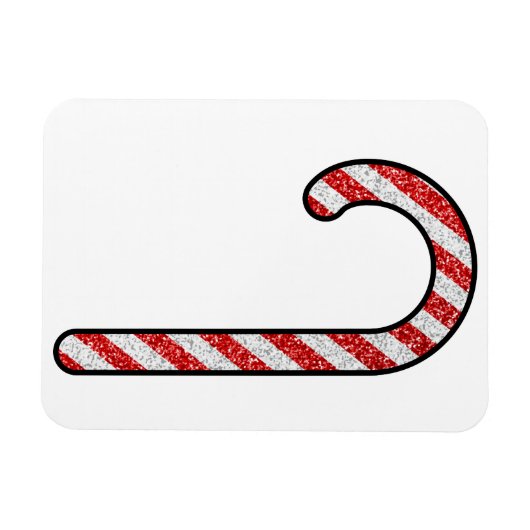 Glitter Candy Cane Magneet (Horizontaal)