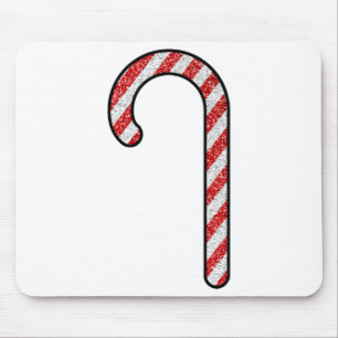 Glitter Candy Cane Muismat