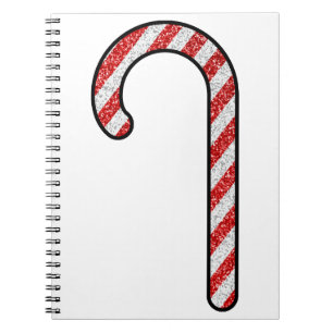 Glitter Candy Cane Notitieboek
