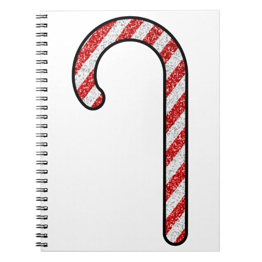 Glitter Candy Cane Notitieboek (Voorkant)