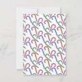 Glitter Candy Cane Patroon Bedankkaart (Voorkant)