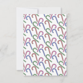 Glitter Candy Cane Patroon Bedankkaart