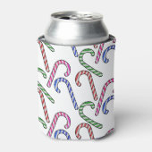 Glitter Candy Cane Patroon Blikjeskoeler (Blikje Voorkant)