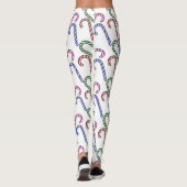 Glitter Candy Cane Patroon Leggings (Achterkant)