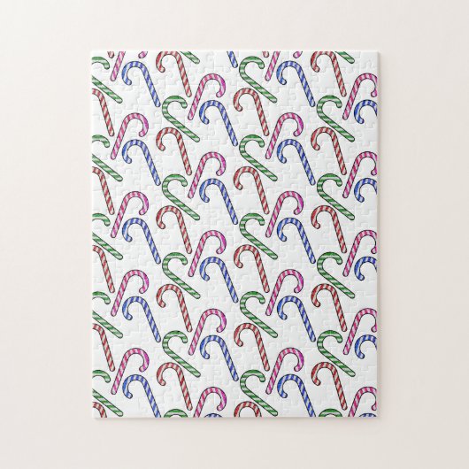 Glitter Candy Cane Patroon Legpuzzel (Verticaal)