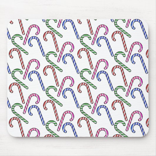 Glitter Candy Cane Patroon Muismat (Voorkant)
