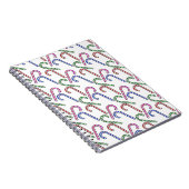 Glitter Candy Cane Patroon Notitieboek (Rechterzijde)