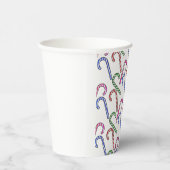 Glitter Candy Cane Patroon Papieren Bekers (Rechts)