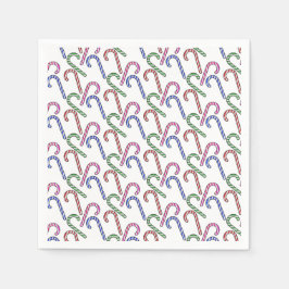 Glitter Candy Cane Patroon Servet