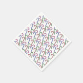 Glitter Candy Cane Patroon Servet (Hoek)