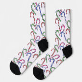 Glitter Candy Cane Patroon Sokken (Links)
