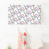 Glitter Candy Cane Patroon Spandoek (Insitu)