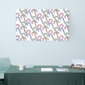 Glitter Candy Cane Patroon Spandoek (Beurs)
