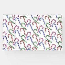 Glitter Candy Cane Patroon Spandoek