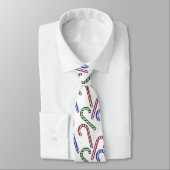 Glitter Candy Cane Patroon Stropdas (Gebonden)