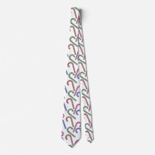 Glitter Candy Cane Patroon Stropdas