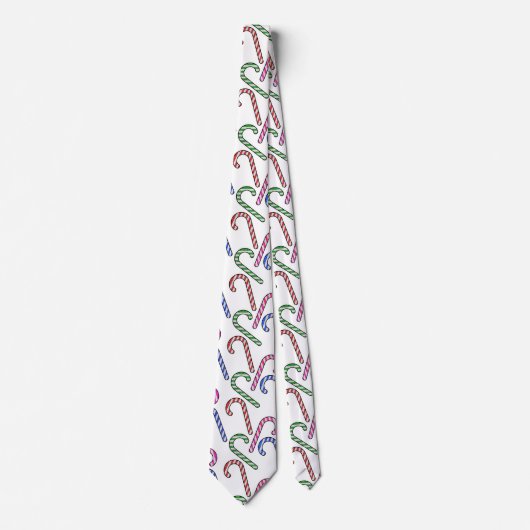 Glitter Candy Cane Patroon Stropdas (Voorkant)