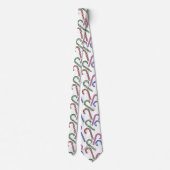 Glitter Candy Cane Patroon Stropdas (Achterkant)