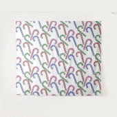 Glitter Candy Cane Patroon Wandkleed (Voorkant (horizontaal))