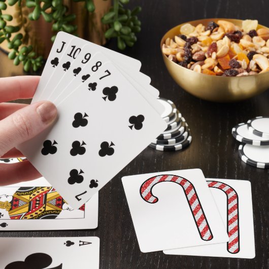 Glitter Candy Cane Pokerkaarten (Insitu)