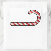 Glitter Candy Cane Rechthoekige Sticker (Tas)